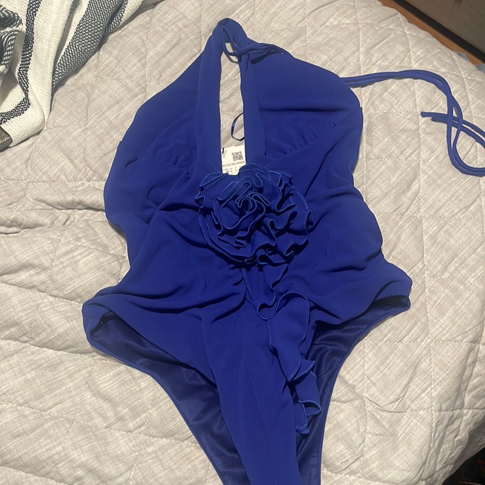 Zara Floral Halter Bodysuit